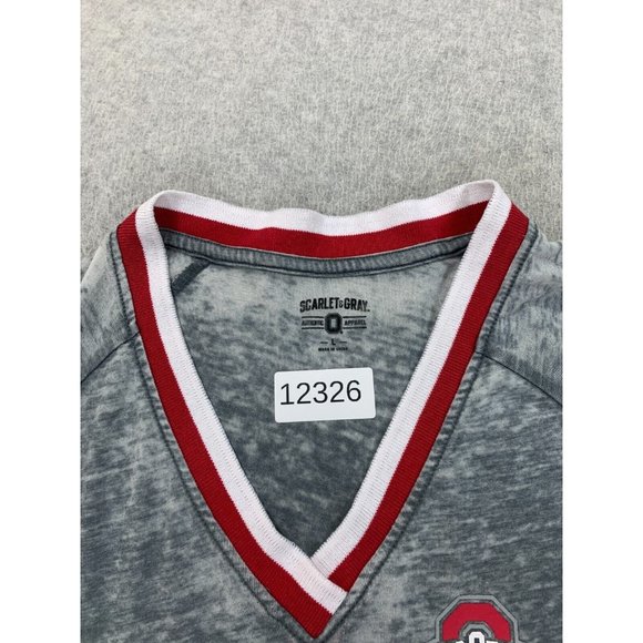 Ohio State Buckeyes Scarlet & Gray Game Day Tee Shirt (Women's Large) Gray‎ - Picture 4 of 10